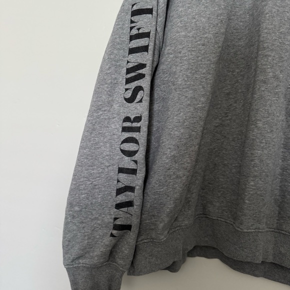 Taylor Swift Gray The Eras Tour  1/4 Zip-Up Sweater - Picture 3 of 15